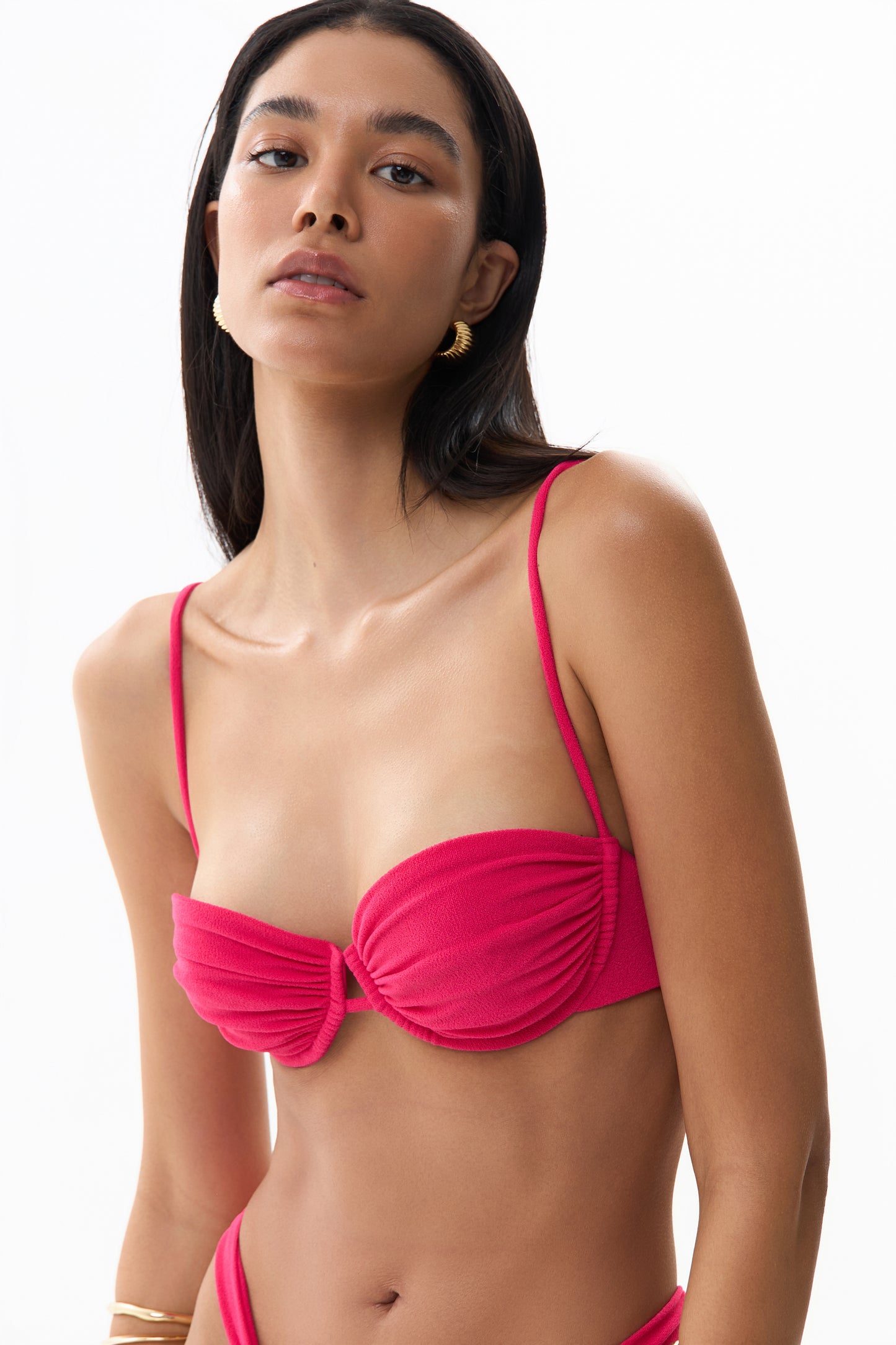 REBEL BALCONETTE TOP - ELECTRIC PINK