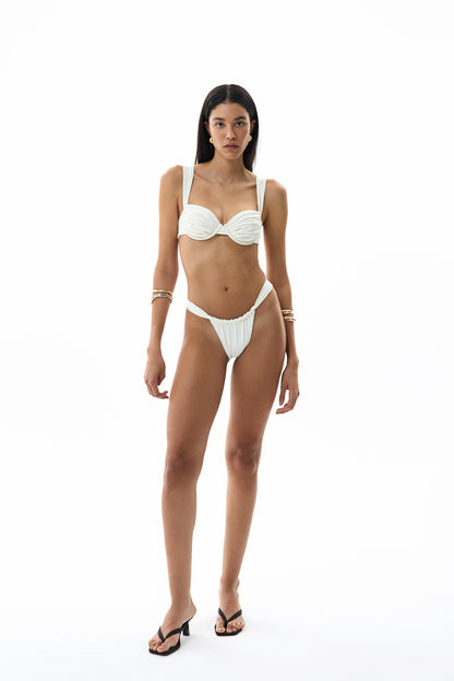 CLASSIC DRAPED TOP - PEARL