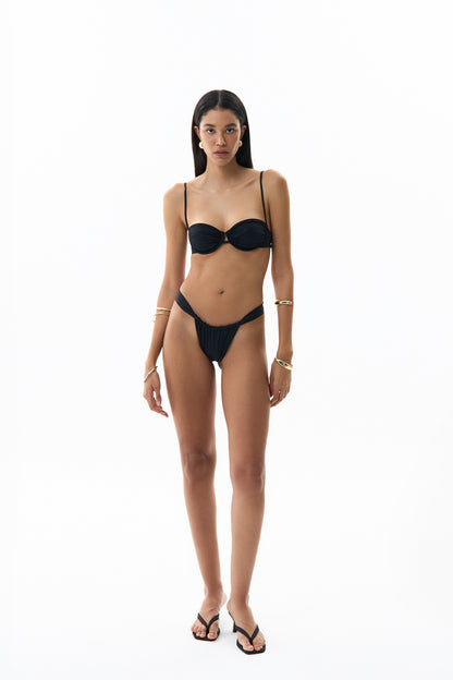 THE BALCONETTE TOP - MIDNIGHT BLACK